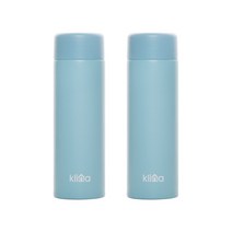 (1+1)클리나 스텐 소형 티 커피 포켓 미니 텀블러 150ml 200ml, 블루 1+1