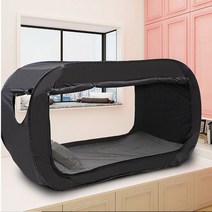 원터치 침대 난방텐트 암막 싱글 보온 온열 텐트 블랙단일색상