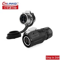 Cnlinko LP28 M28 2Pin IP67 방수 45A 패널 장착 나사 AC500V 항공 플러그 소켓 전기 와이어 전원 커넥터 조이기 464781, CHINA _LP-28 2pin set4