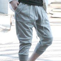 런닝맨 무릅 7부 트레이닝 팬츠 반바지 배기 빅사이즈 밴딩 운동복