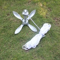 보트앵커 소형 접이식 앙카 카약 고무보트 고정용, 1.5kg+로프 20m