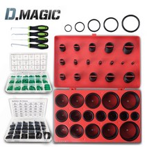 고무오링 세트 6종모음 오링풀러 실리콘오링 오일링 고무링 패킹 바킹, 4.오링세트 740PCS 블랙