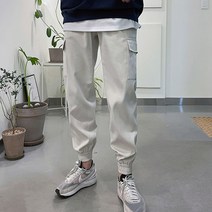 바이흰티 카고바지 빅사이즈 (S~2XL) 스판 조거팬츠 방수 작업복