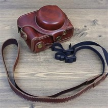 가죽카메라가방 소니 zv 1f zv1f zv1f 보호 쉘 커버 어깨 끈 pu 가죽 카메라 케이스 가방 251, [03] Coffe