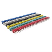 아두이노 키트 코딩 입문 교육 보드 점퍼선 30/60Pcs 2.54mm 피치 40Pin 2x40 더블 행 스트레이트 바늘 Bre, [02] 60PCS 2x40Pin