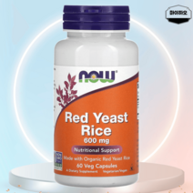 나우푸드 홍국 모나콜린K 모나콜린 600mg 60베지캡슐, 나우푸드 홍국 600mg 120베지캡슐