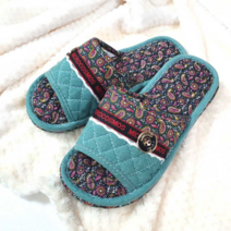 오너클랜 남성용 에스닉 거실 층간소음 방지 슬리퍼