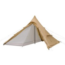 DOD(디오디) 원폴 텐트 RX(M)[1~4인용] 스커트 첨부 TC 폴리코튼 탄, 탠 껍질, TC폴리코튼, 단품