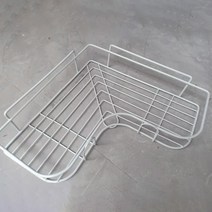 리빙공감 심플 코너형 욕실 주방 수납 선반, 화이트, 1개