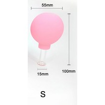 바디 컵 진공 부항기 얼굴 피부 탄력 복원 리프팅 페이셜 노화 지연 마사지 도구, Pink-1 2개