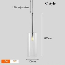 LED펜던트 북유럽 미니멀리스트 스모키 그레이 유리 샹들리에 크리에이티브 바 거실 다이닝 홀 싱글 헤드 3 펜던트 램프, 25.C style - Cold white - Smok