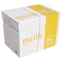 밀크 미색 A4 80g 1BOX 미색베이지 A4용지 복사용지, 본상품