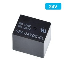 5V 12V 24V 20A DC 전원 릴레이 SRA-05VDC-CL SRA-12VDC-CL 5Pin PCB 유형 재고 있음 블랙 자동차 릴레이 SRA-24VDC-CL 전자 부품 액세서리 소스, SRA-24VDC-CL Black