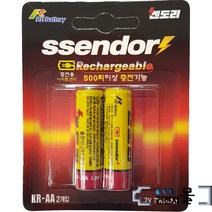 쎈도리 충전용 건전지 KRAA (1.2V 700mAh) 2알(1카드) AA 니카드