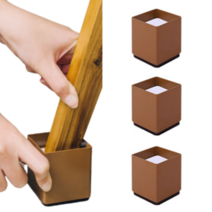 곽씨네슈퍼 가구 다리 홈 높이조절발 60x50mm 사각 4개입, 브라운