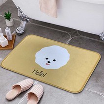 강아지 얼굴 러그 예쁜 욕실 주방 베란다 데코 매트, 카멜리아언덕 13_캠핑가랜드