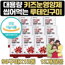 대용량 초등학생루테인 맛있는 구미 젤리 영양제 12달 식약처인증 눈에좋은 식품 영양제 유치원생 어린이집 3살 4살 5살 6살 7살 보조제 영양제 최대함량 눈에좋은 선물