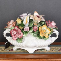 이태리 수입 도자기 손다 카포디몬테 3640 - 양손수반 꽃도자기 (특대) 세라믹손다 -