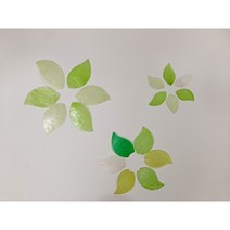 [소품팩토리]나뭇잎 모양 자개 모빌 만들기 썬캐쳐 diy 발리소품 드림캐쳐 재료, 6cm 나뭇잎 파스텔미디엄그린