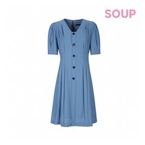 [숲(SOUP)] 핀턱 웨이스트 플레어 원피스(SX5OPCN)
