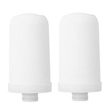 2pcs 세라믹 필터 워터 탭 여과 수돗물 필터 카트리지 교체 주방 수도꼭지 정수기 가정용, 하나, 하얀색
