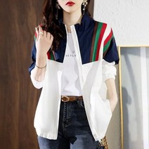 반집업니트 오프숄더니트 봄 가을 스탠드 칼라 캐주얼 패션 접합 스포티 코트 탑 여성 긴 소매 느슨한 지퍼 카디건 자켓 여성 의류