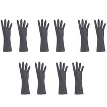 Chun Niu 두꺼운 가정용 라텍스장갑 블랙, 1개, L, 5개입