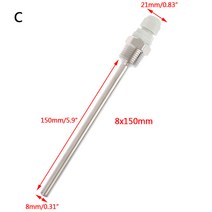 온도 센서 용 50-200mm 스테인레스 스틸 Thermowell 1/2 quotNPT 나사 1 개, [01] 150mm