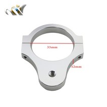 MOFO CAIZHUANGSHI 알루미늄 스티어링 댐퍼 포크 프레임 장착 클램프 브래킷 오토바이 자전거 수정 실버, 03 33MM