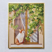 보석십자수 액자 프레임 25x25 30x30 30x40 40x40 40x50 45x60 50x70 알루미늄 17종 (십자수 미포함), 라운드 유광 블랙