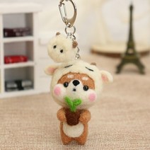 알파카인형 만들기 퀼트미완성 펠트 키트 개 토끼 돼지 원숭이 동물 양모 바늘 자동차 홈 펜던트 여성 가, 11 A0287