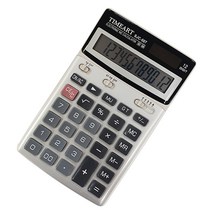 타임버드 듀얼파워 꺽인 중형 탁상용계산기 507N PLUS, 5개