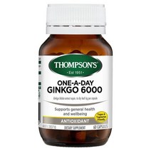 [뉴질랜드직구] 톰슨스 One-A-Day Ginkgo Premium Grade 6000mg 60캡 1Pack, 수량, 상세참조
