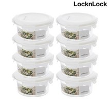 락앤락 [본사]락앤락 항균 비스프리 테이블탑 원형 370ml 화이트 (LBF631N) 8P 세트