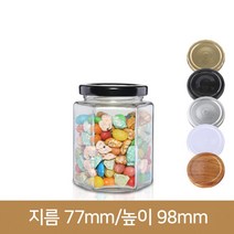 유리병 잼병 신형육각 280g(A) 63파이, 금색, 1개