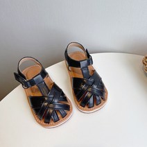 앞코 샌들 핸드메이드 베이비 샌들 플로럴 프린세스 여자화 여아용 샌들