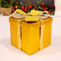 크리스마스 선물장식 상자 3개 세트 더미 파티 데코 인테리어, 10cm 선물 상자 금 3개
