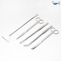 신바람 수초 전용 트리밍 5종세트 실버 가위 핀셋 가방