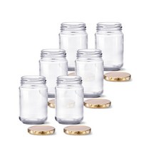 미르코리아 유리병 일자형 250 골드캡, 210ml, 6개입