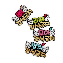 더제이핸즈 반려동물 번개날개 [3글자][이름+간식금지] 강아지 네임핀, 핑크+이름3글자+M(10CM)+브로치