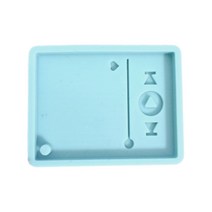 음악 플레이어 실리콘 몰드 DIY 공예 금형 에폭시 공예 키 체인 UV 수지 금형, 푸른