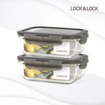 락앤락 오븐글라스 유로 내열유리 밀폐용기 직사각 630ml 2개, 단품