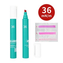 독알 아코테스트 arcotest 다인펜 측정 표면 장력 테스트 팬, 1 + arcotest 36개