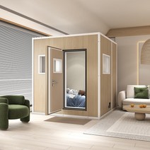 방음 부스 가정용 노래방 방음실 홈 모바일 방해 방지 녹음 스튜디오 선반 드럼 연습 노래 피아노 룸 앵커 라이브 수면실, 19.외경 242421 이중창, 1개