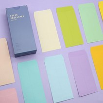 핑크풋 컬러 세로 봉투 세트 (100매) 편지 용돈 봉투, 단품, 단품