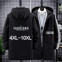 쥬엔리치 남자 빅사이즈 롱 패딩 후드 점퍼 남자 자켓 바람막이 봄 가을 겨울 4XL-10XL 잠바