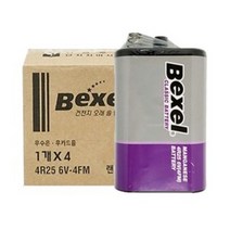 벡셀 망간 랜턴 건전지 6V 4알 대형 배터리, 1개입, 4개