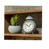 초등여자아이방 딸아이방 아날로그탁상시계 아이들침대협탁 클래식탁상시계 탁자시계 인테리어소품, 그레이