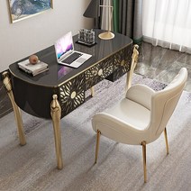 가벼운 고급 책상 포스트 모던 미니멀리스트 사무실 디자이너 가정용 컴퓨터 스테인레스 스틸 페인트, 6) 1.6