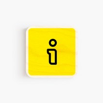 모두의팩토리 옐로우 배경 미니 도어사인 7x7cm 72종, 08.인포메이션